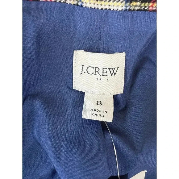 J. Crew Tartan Schoolboy Blazer Jacket Womens Size 8 Plaid Wool Blend Office NWT - Picture 13 of 13